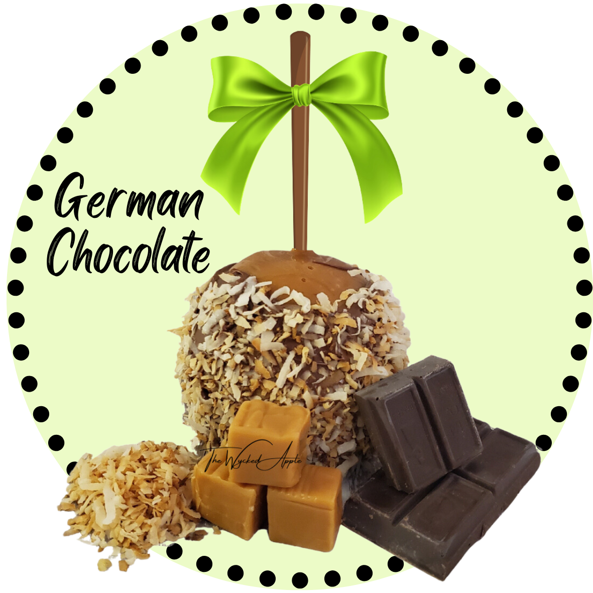 German Chocolate Caramel Apple