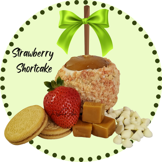 Strawberry Shortcake Caramel Apple