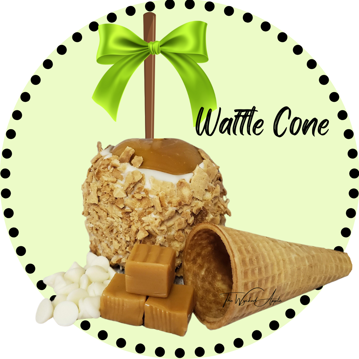 Waffle Cone Caramel Apple